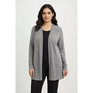 Lou & Grey Open Front Cardigan Sweater Womens XL Gray